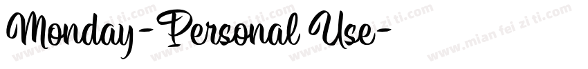 Monday-Personal Use字体转换